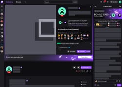 Habillage de chaine sur l'interface twitch aux couleurs du sponsor